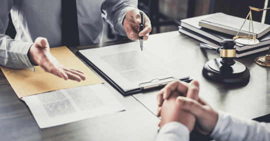 Attorney at his desk
