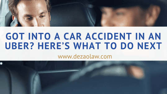 GOT INTO A CAR ACCIDENT IN AN UBER? HERE’S WHAT TO DO NEXT