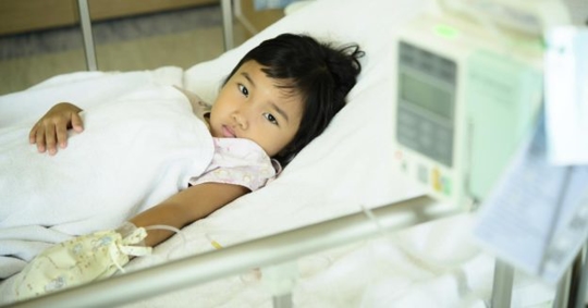 Child in hospital