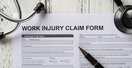 work injury claim form