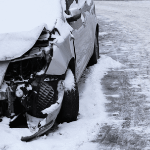 car accident in snow
